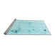 Sideview of Machine Washable Solid Light Blue Modern Rug, wshabs2042lblu