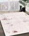 Abstract Light Rose Pink Solid Rug in Family Room, abs2042