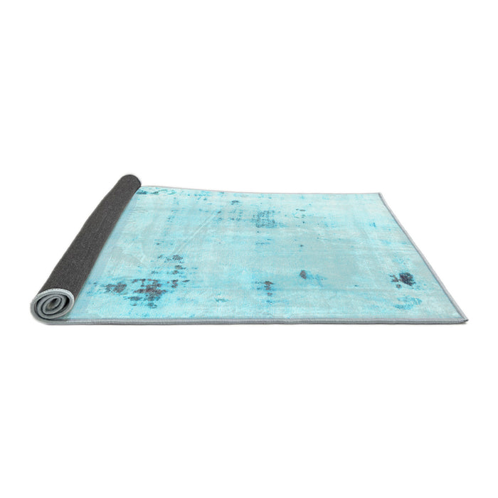 Sideview of Solid Light Blue Modern Rug, abs2042lblu