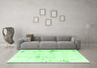 Machine Washable Solid Emerald Green Modern Area Rugs in a Living Room,, wshabs2042emgrn