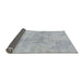 Sideview of Abstract Metallic Silver Gray Modern Rug, abs2043