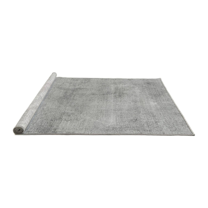 Sideview of Machine Washable Abstract Gray Modern Rug, wshabs2043gry
