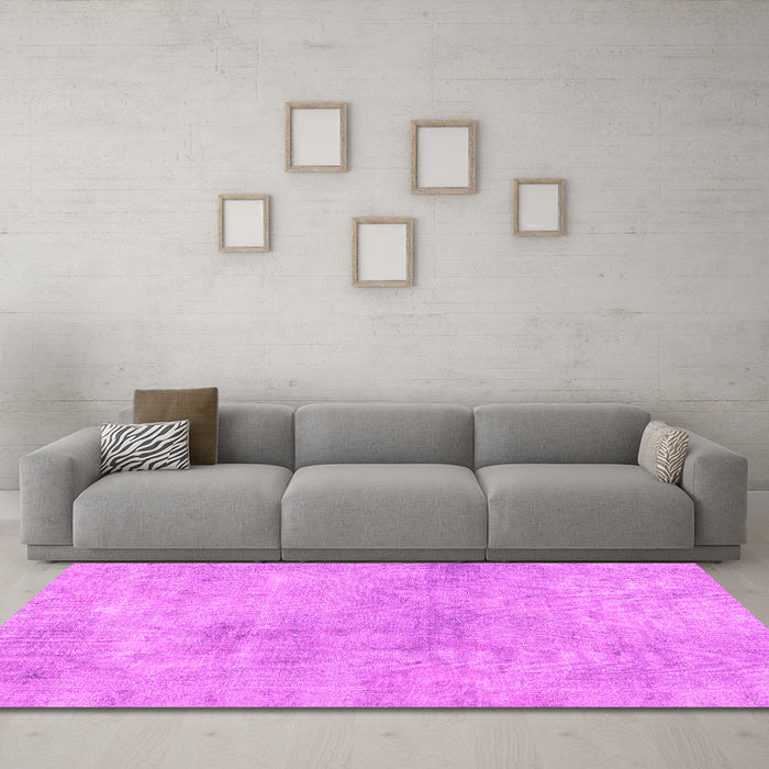Machine Washable Abstract Pink Modern Rug in a Living Room, wshabs2043pnk