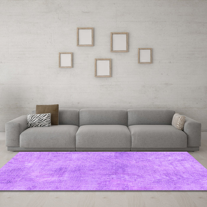 Machine Washable Abstract Purple Modern Area Rugs in a Living Room, wshabs2043pur