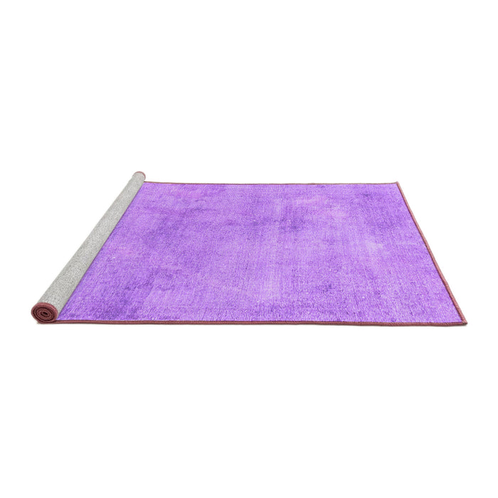 Sideview of Machine Washable Abstract Purple Modern Area Rugs, wshabs2043pur