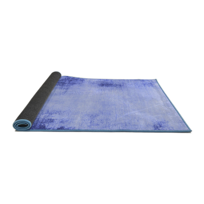 Sideview of Abstract Blue Modern Rug, abs2044blu