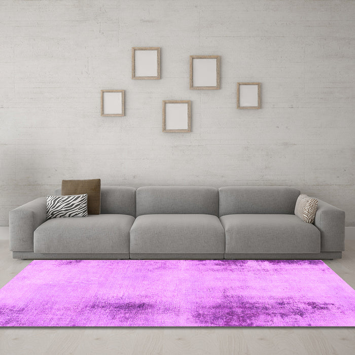 Machine Washable Abstract Pink Modern Rug in a Living Room, wshabs2044pnk