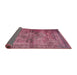 Sideview of Abstract Blush Red Pink Oriental Rug, abs2045