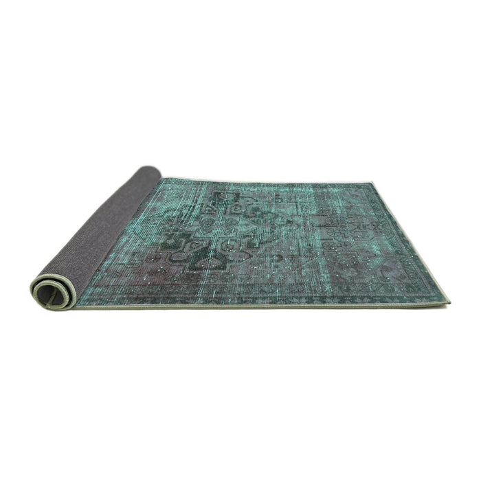 Sideview of Oriental Turquoise Traditional Rug, abs2045turq