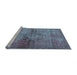 Sideview of Machine Washable Oriental Light Blue Traditional Rug, wshabs2045lblu