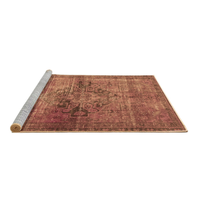 Sideview of Machine Washable Oriental Brown Traditional Rug, wshabs2045brn