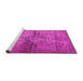 Sideview of Machine Washable Oriental Pink Traditional Rug, wshabs2045pnk