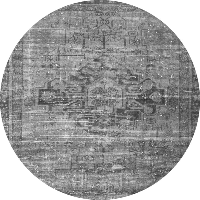 Round Oriental Gray Traditional Rug, abs2045gry