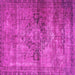 Square Oriental Pink Traditional Rug, abs2045pnk