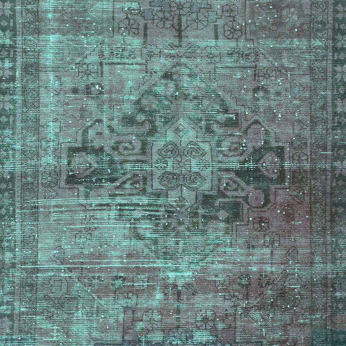 Machine Washable Oriental Turquoise Traditional Area Rugs, wshabs2045turq