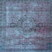 Square Oriental Light Blue Traditional Rug, abs2045lblu