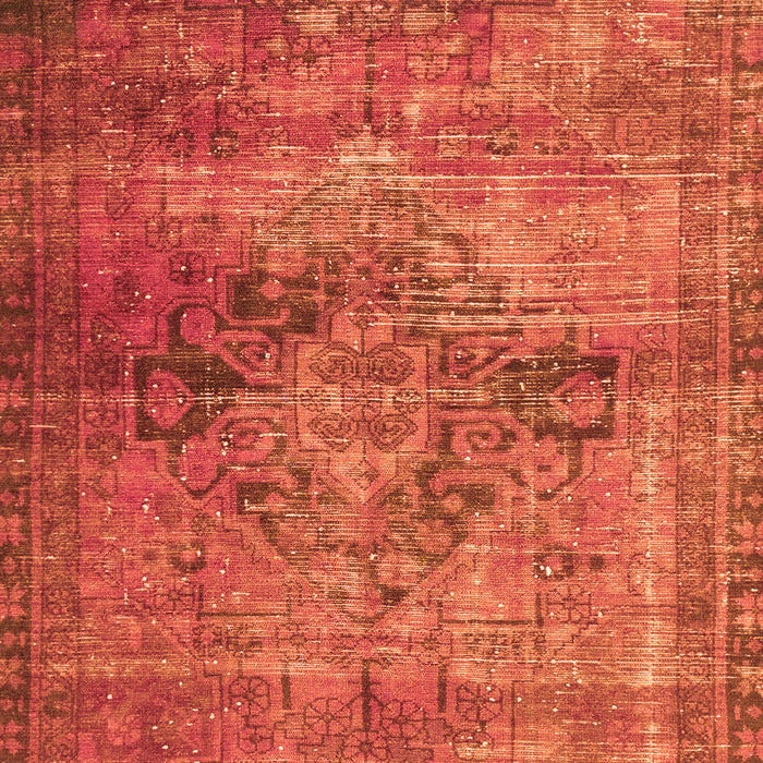 Machine Washable Oriental Orange Traditional Area Rugs, wshabs2045org