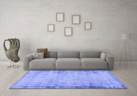 Machine Washable Abstract Blue Modern Rug, wshabs2046blu