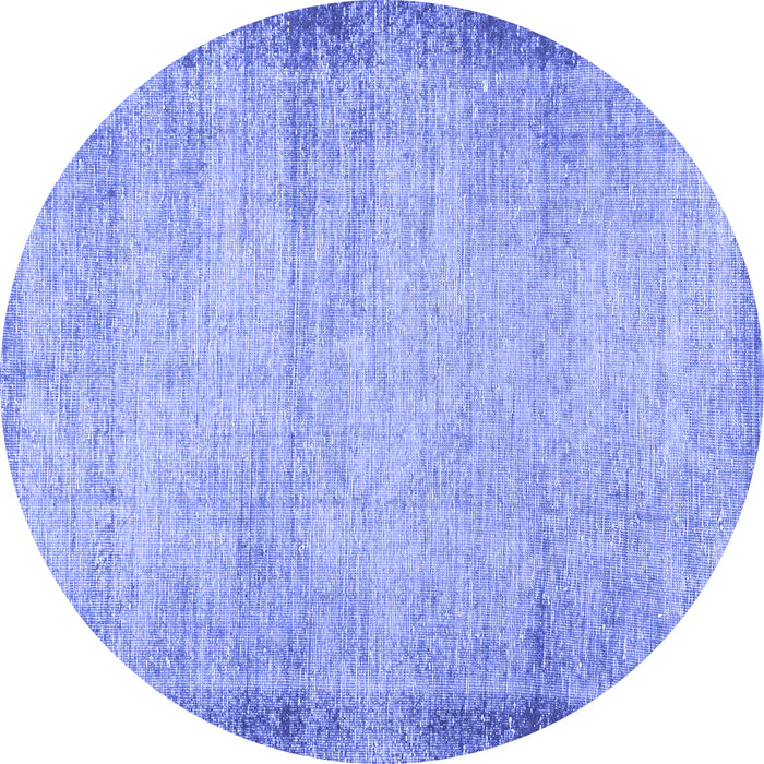 Round Abstract Blue Modern Rug, abs2046blu