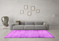 Machine Washable Abstract Pink Modern Rug, wshabs2046pnk