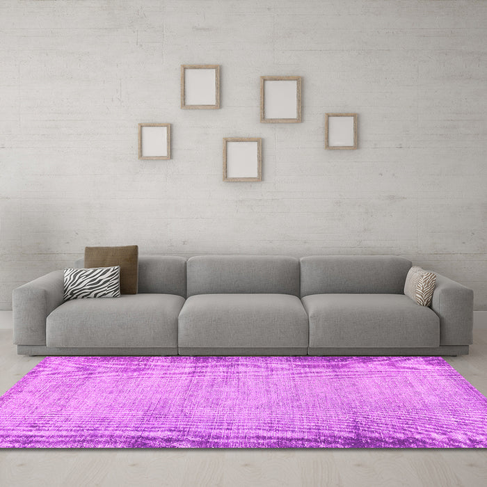 Machine Washable Abstract Pink Modern Rug in a Living Room, wshabs2046pnk