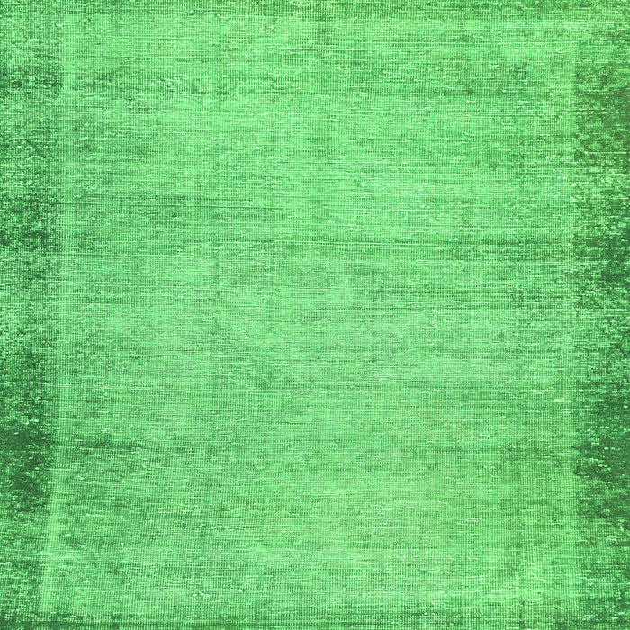 Square Abstract Green Modern Rug, abs2046grn