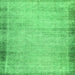 Square Abstract Green Modern Rug, abs2046grn