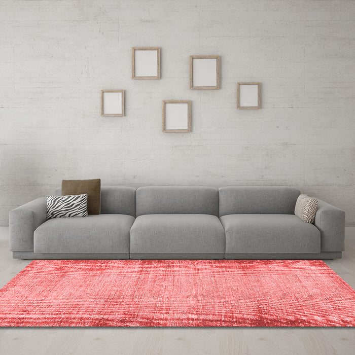 Modern Red Washable Rugs