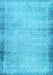 Machine Washable Abstract Light Blue Modern Rug, wshabs2046lblu