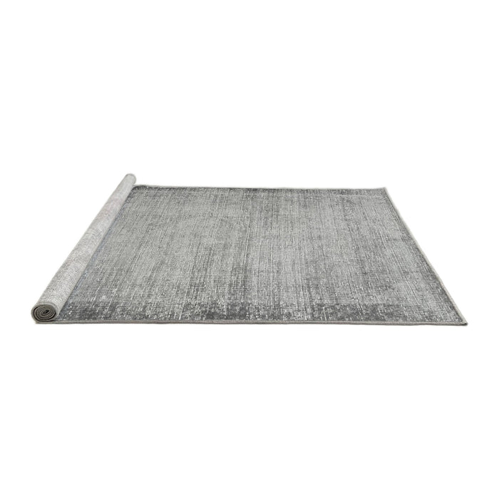 Sideview of Machine Washable Abstract Gray Modern Rug, wshabs2046gry