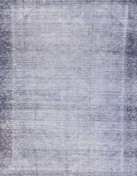 Machine Washable Abstract Slate Blue Grey Blue Rug, wshabs2046