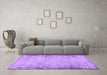 Machine Washable Abstract Purple Modern Area Rugs in a Living Room, wshabs2046pur