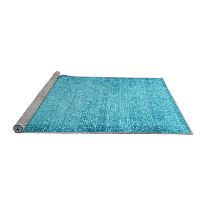 Sideview of Machine Washable Abstract Light Blue Modern Rug, wshabs2046lblu