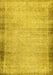 Machine Washable Abstract Yellow Modern Rug, wshabs2046yw