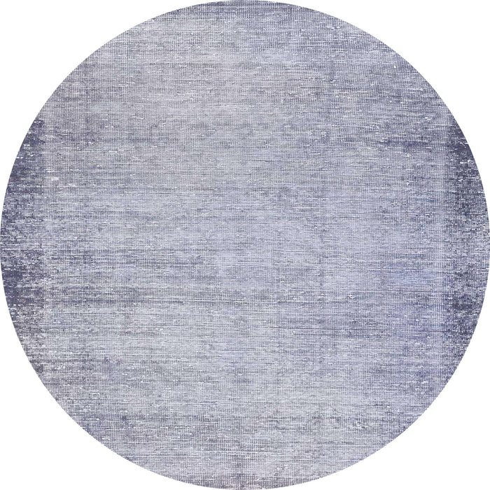 Round Machine Washable Abstract Slate Blue Grey Blue Rug, wshabs2046