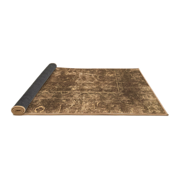 Sideview of Abstract Brown Modern Rug, abs2047brn