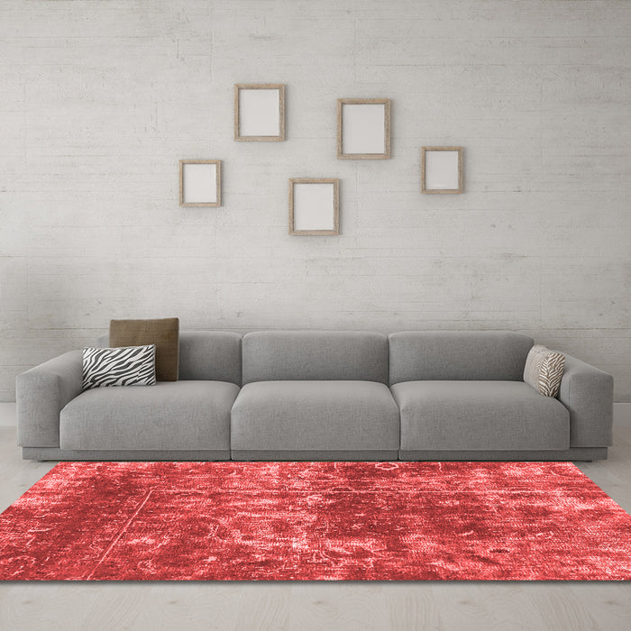 Modern Red Washable Rugs