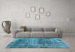 Machine Washable Abstract Light Blue Modern Rug in a Living Room, wshabs2047lblu