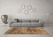 Machine Washable Abstract Brown Modern Rug in a Living Room,, wshabs2047brn