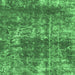 Square Abstract Emerald Green Modern Rug, abs2047emgrn