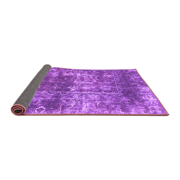 Sideview of Abstract Purple Modern Rug, abs2047pur