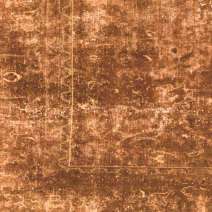 Square Abstract Orange Modern Rug, abs2047org