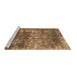 Sideview of Machine Washable Abstract Brown Modern Rug, wshabs2047brn