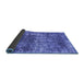 Sideview of Abstract Blue Modern Rug, abs2047blu