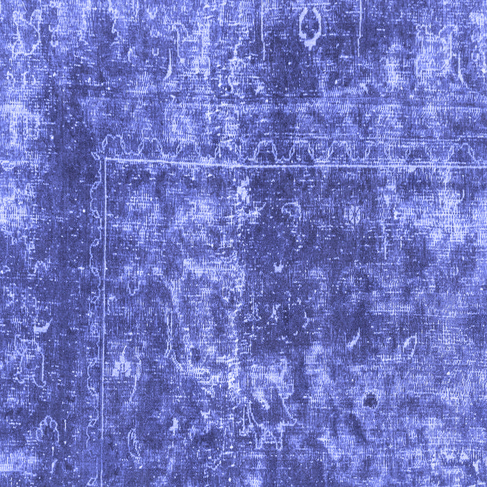 Square Abstract Blue Modern Rug, abs2047blu