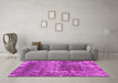 Machine Washable Abstract Pink Modern Rug in a Living Room, wshabs2047pnk