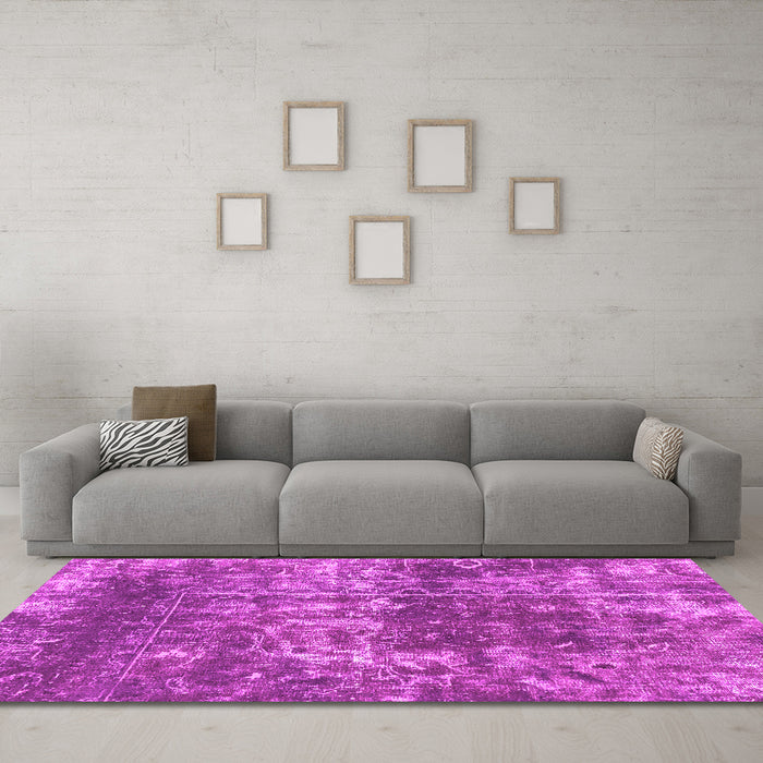 Machine Washable Abstract Pink Modern Rug in a Living Room, wshabs2047pnk