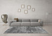 Machine Washable Abstract Gray Modern Rug in a Living Room,, wshabs2047gry