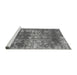 Sideview of Machine Washable Abstract Gray Modern Rug, wshabs2047gry