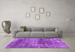 Machine Washable Abstract Purple Modern Area Rugs in a Living Room, wshabs2047pur